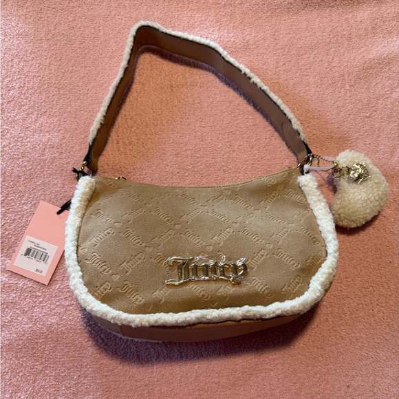 Juicy Couture Handbags - JUICY COUTURE ICE QUEEN SHOULDER BAG PECAN SHEARING Perfect For Winter Outfits